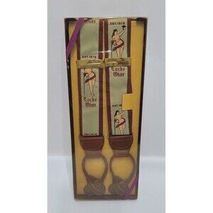 Vintage Locke-Ober Boston Suspenders Braces EST 1875 Restaurant Memorabilia NIB